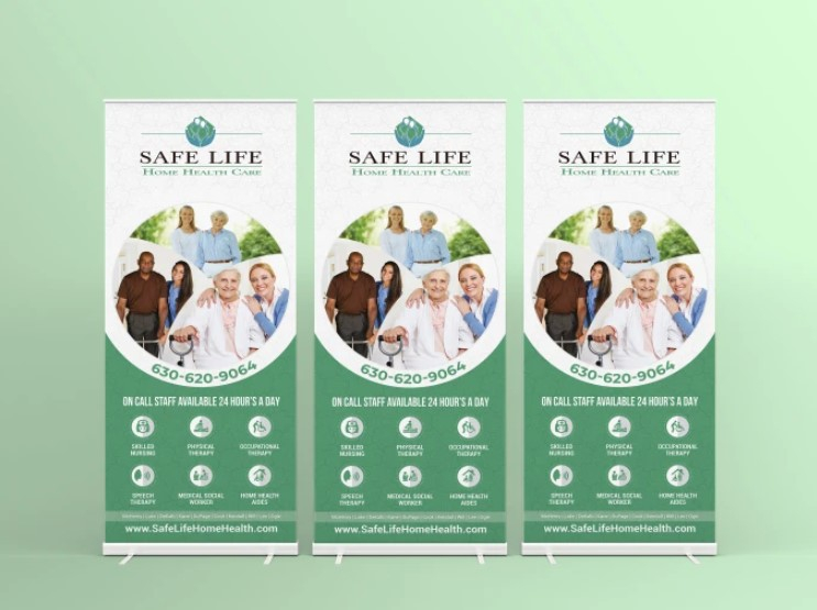 I will design professional roll ups banner, billboard, yards sign