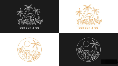 I will design line art vintage hand drawn logo