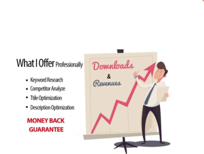 I will do app store optimization aso for google play and app store