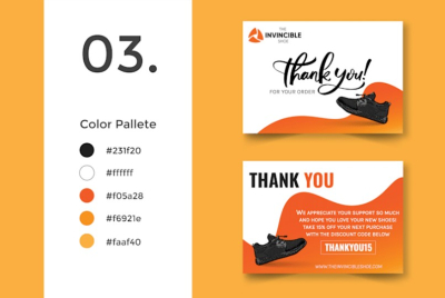 I will design thank you card for product insert