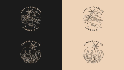 I will design line art vintage hand drawn logo