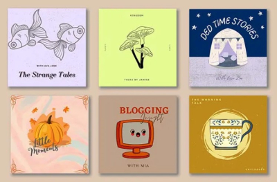 I will design minimal podcast cover art and podcast logo