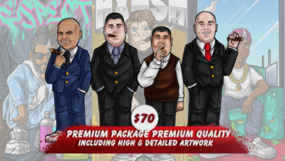 I will design custom cartoon character illustration for you