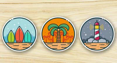 I will make unique stickers or badges designed for accessories and hobbies
