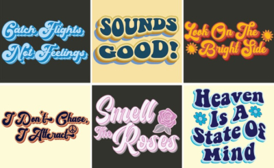 I will design 3d 70s 90s retro vintage typography for t shirt and logo
