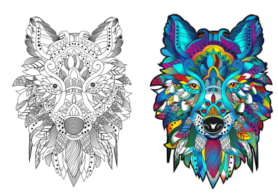 I will animal jigsaw puzzle die cutting zentangle mandala pattern