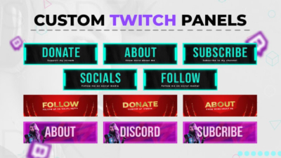 I will design professional custom twitch panels