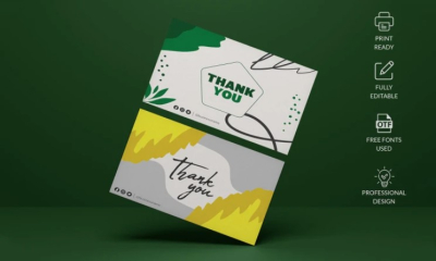 I will design thank you card for product insert