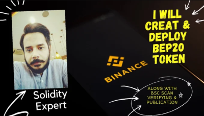 I will create binance bep20 erc20 token and crypto smart contract